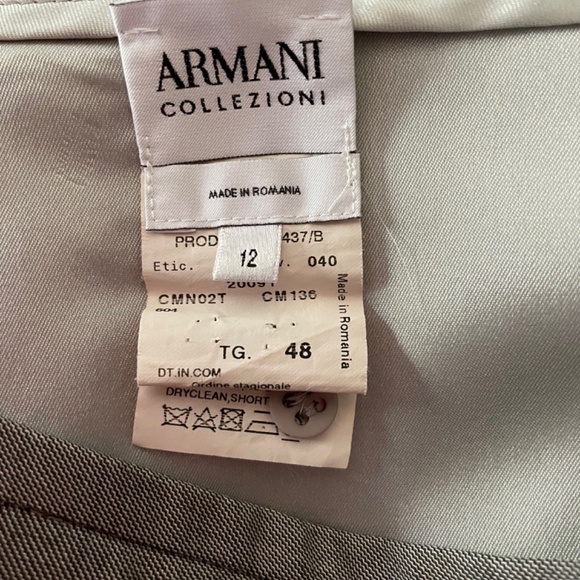 Armani Collecione light grey skirt suit (2-pc), EU 48, US 12, EUC. - Picture 7 of 7